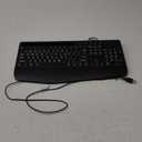 SABLUTE Large Print Backlit Keyboard, Wired USB Computer Keyboards with 7-Colors Backlight, Wrist Rest, Phone Holder, Oversized Letter Keys Easy to See and Type for Laptop, PC, Windows, Black