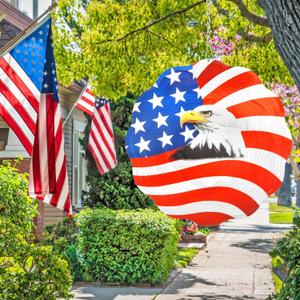Eagle Wind Spinner Hanging Outdoor,Patriotic Wind Spinner Sun Catcher,3D Metal Art Sculptures Kinetic Craft Spinner for Garden Decor,4 of July Party Decorations for Backyard Patio Lawn Indoor
