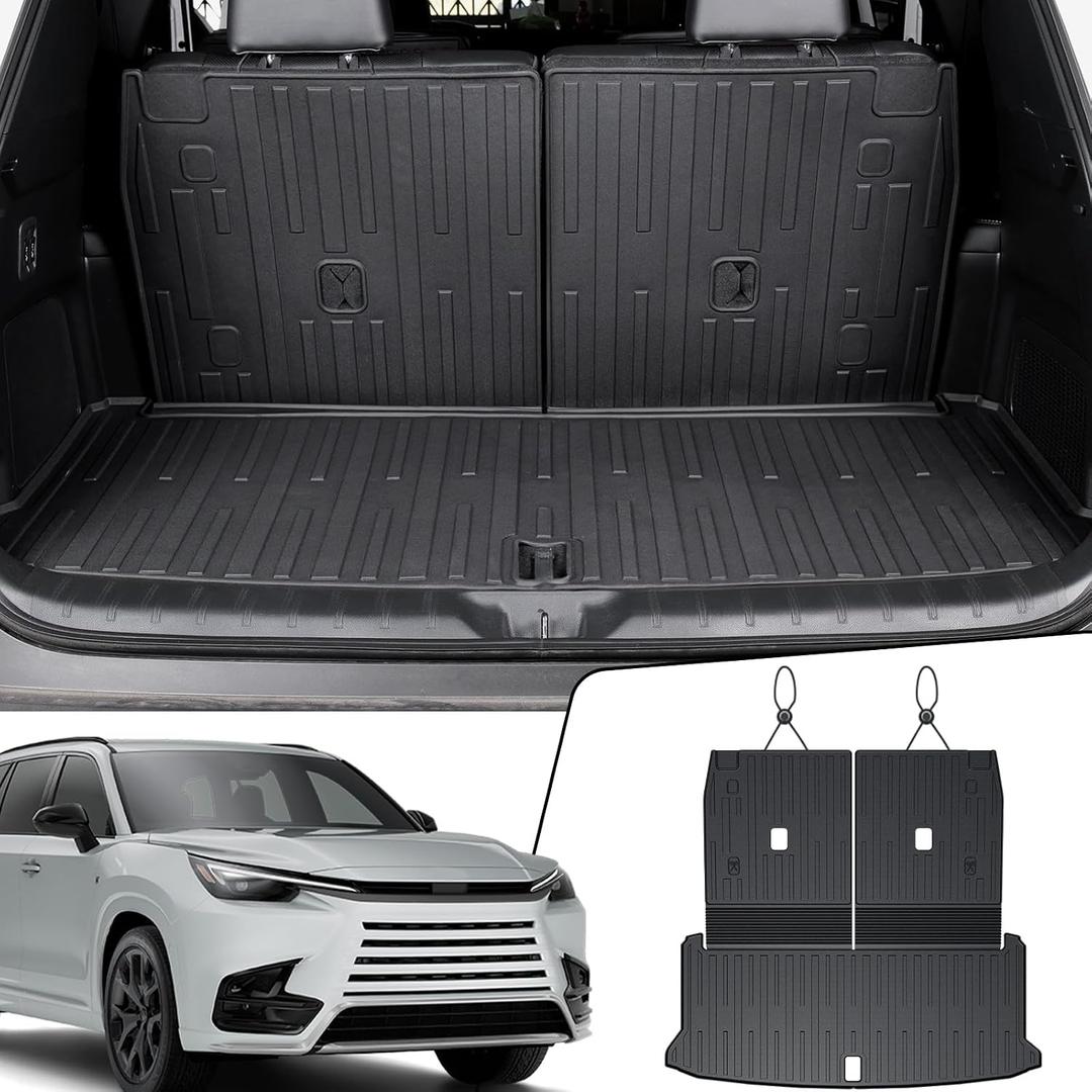 Cargo Mat with Backrest Mats for 2024 2025 2026 Lexus TX 350/500h/550h+, All Weather TPE Protectors Cargo Liner Accessories for TX350/TX500h/TX550h+ (Cargo Mat with Backrest Mats)