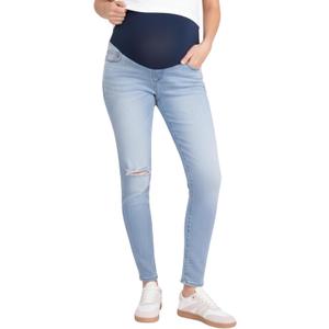 Motherhood Maternity Women's Secret Fit Over The Belly Skinny Ankle Denim Pregnancy Jeans Medium