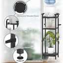 Water Dispenser Floor Stand, Water Jug Stand for 1-5 Gallon, Sturdy Water Stand with Shelves, 3 Tier Water Dispenser Storage(36.5" H-11.8" W),Water Jug and Plant Stand