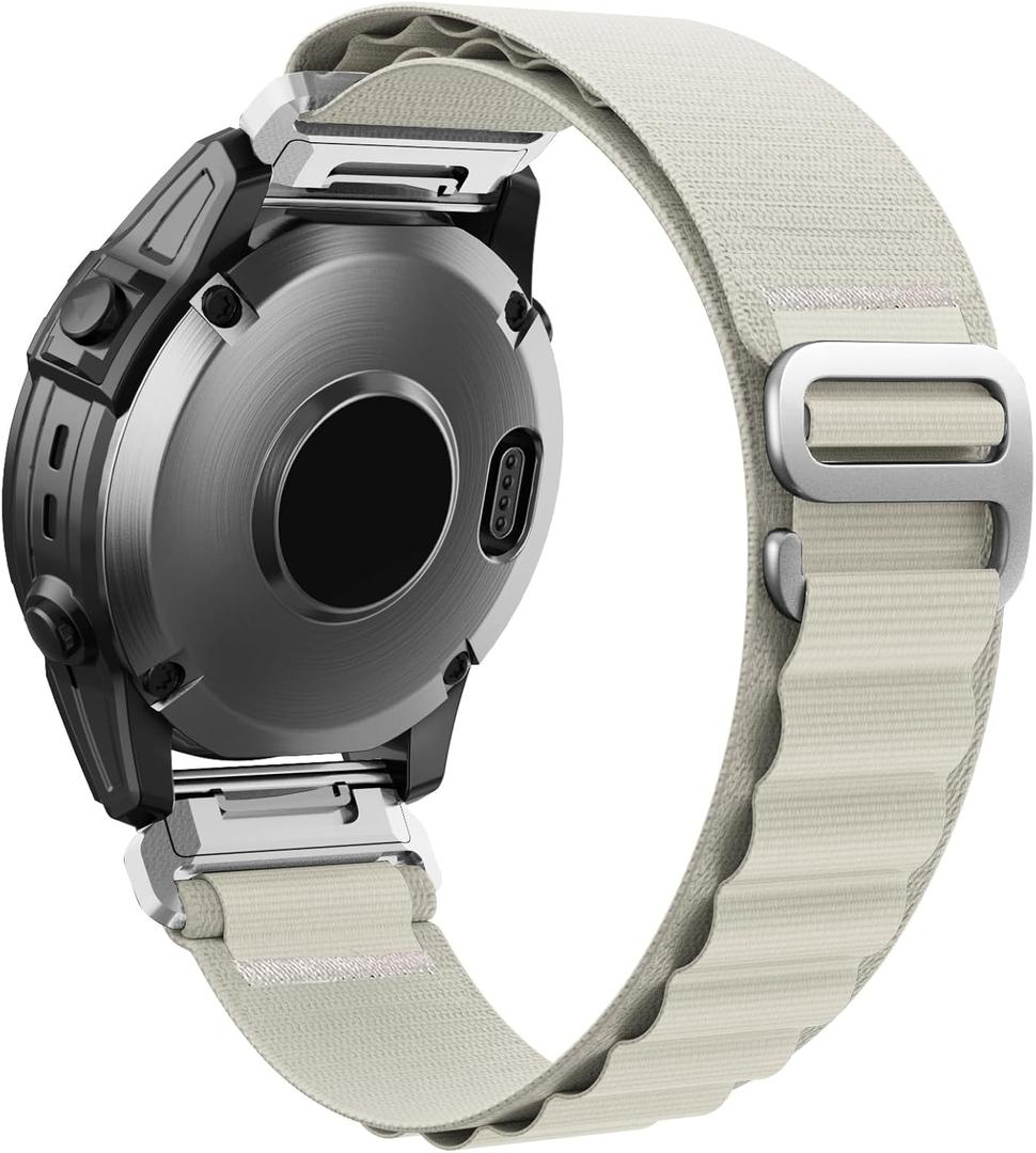 20mm Nylon Quick-Fit Watch Band for Garmin fenix 7S/6S/5S, epix Pro Gen 2 42mm, fenix 8 43mm, Descent Mk3/Mk3i 43mm, Approach S70, D2 Delta S  Soft, Breathable Replacement Strap for Men & Women