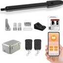 C025 Smart Automatic Gate Opener Kit, App Compatible Single Swing Gate Opener-Up to 16ft Long or 660lb, Electric Gate Opener for Driveway Single Swing Gate with Long-Range Gate Remote and More