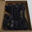 Pelopy 10 Packs Lamp Cord with Plug and Switch Light Set 6 Feet Prong Power Cord with Molded Plug Pure Copper Stripped Ends Ready for Wiring 110-220V,50W, Black