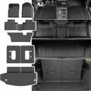 Powoq Floor Mat Compatible with 2016-2026 Dodge Durango 7 Seats Trunk Liner 3rd Backrest Mat Replacement for 2016-2026 Dodge Durango Accessories (Trunk Mat+3rd Backrest Mat+7 Seats Floor Mat)