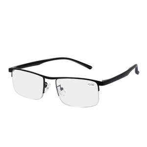 MIRYEA Progressive Multifocus Computer Reading Glasses Blue Light Blocking Multifocal Readers for Men and Women Multi Focus Eyeglasses Eyewear Anti Glare Light Weight TR90 Semi-rimless Frame