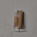 Wood & Leather Wall Toilet Paper Holder, Rustic Tissue Rolls Paper Holder Wall Mounted, Graceful and Natural Bathroom Accessories with Self-Adhesive Seamless Screw (Brown)
