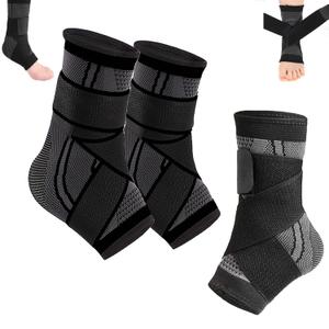 Ankle Brace Compression Support With Adjustable Fishnet Strap For Plantar Fasciitis Relief - Pain Relief & Injury Healing , Ankle Straps And Achilles Tendon Support For Men And Woman - Perfect Achilles Tendonitis Brace
