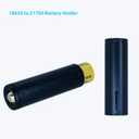 18650 to 21700 Battery Adapter, Converter Adapter for 21700 Flashlight Cases with Metal Contacts 18650 Sleeve Batteries Protective 21700 Battery Adaptor Holder Accessories (5 Battery Converters)