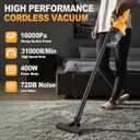 Cordless Vacuum for Dewalt 20V Battery, Portable Handheld Vacuum Cleaner with 2 HEPA Filter, 4 Multi Nozzle, Power Shop Vacuum for Home, Car, Floor, Carpet (Battery Not Included)