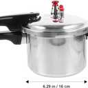 SOLUSTRE Small Pressure Cooker with Composite Bottom Safe Stovetop Pressure Cooker Compatible with Gas Stove and Induction Ideal for Home Kitchen 6.29X6.29X5.11 Inch