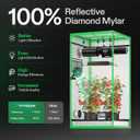 VIVOSUN S276 32"x32"x63" Grow Tent, High Reflective Mylar with Observation Window and Floor Tray for Hydroponics Indoor Plant for VS1500
