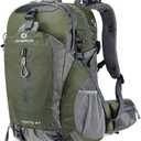 FENGDONG 40L Waterproof Lightweight Hiking,Camping,Travel Backpack for Men Women (green)