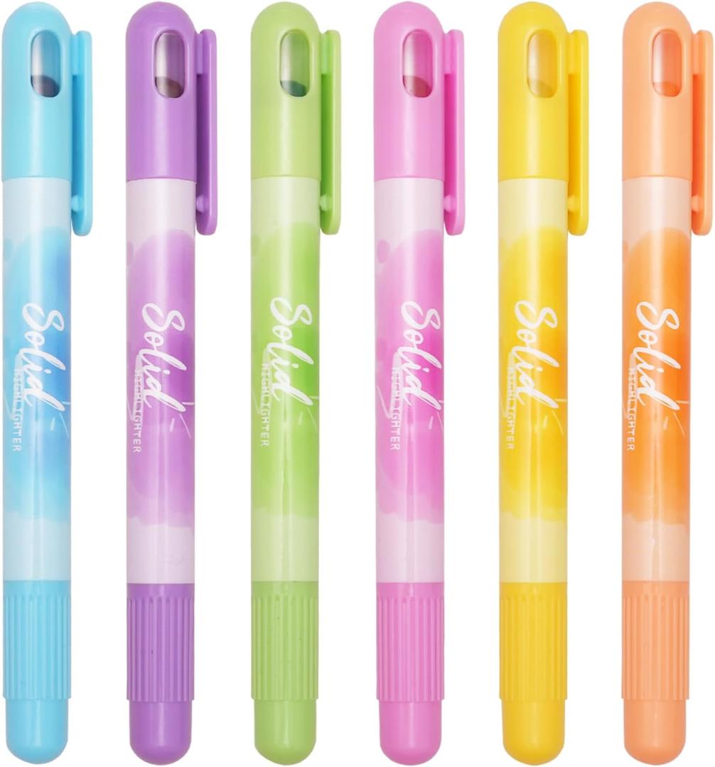 4 x No Bleed Gel Highlighter, Bible Highlighters, Cute Bible Markers Study Journaling School Supplies and Accessories, Pack of 6
