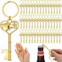 Misdary 50 Pcs Graduation Party Favors for Guests Golden Graduation Cap Bottle Openers 2025 Graduation Keychain Class of 2025 Graduation Thank You Party Favors Graduation Souvenirs for Guests