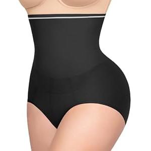 SHAPELLX Shapewear Tummy Control Underwear for Women High Waisted Body Shaper Panties Compression Briefs BLACK, XXL