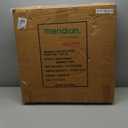 27.5" Round Marble Top Dining Table, White Stone Top and Sturdy Metal Base, Modern Style for Dining Room, Living Room, Coffee Room