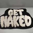 Get Naked Bath Mat, Cute Bath Rug for Bathroom Mat, rregular Non Slip Shower Floor MatUltra Soft Mat Funny Bathroom Decor (Black)