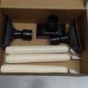 Homemory 3 Pcs Window Candles with Sensor Dusk to Dawn, Ivory Electric Window Candle Flickering, Christmas Fake Candles Battery Operated, Led Candlesticks with Black Holders for Xmas Holiday Decor