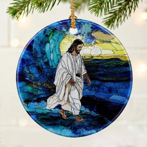 2 x Jesus Christ Ornament | Christmas Ornaments, Christian Christmas Decorations, Hanging Ornaments for Tree | God Jesus Home Decor | Christian Gifts, Religious Gifts, Gift Exchange Ideas