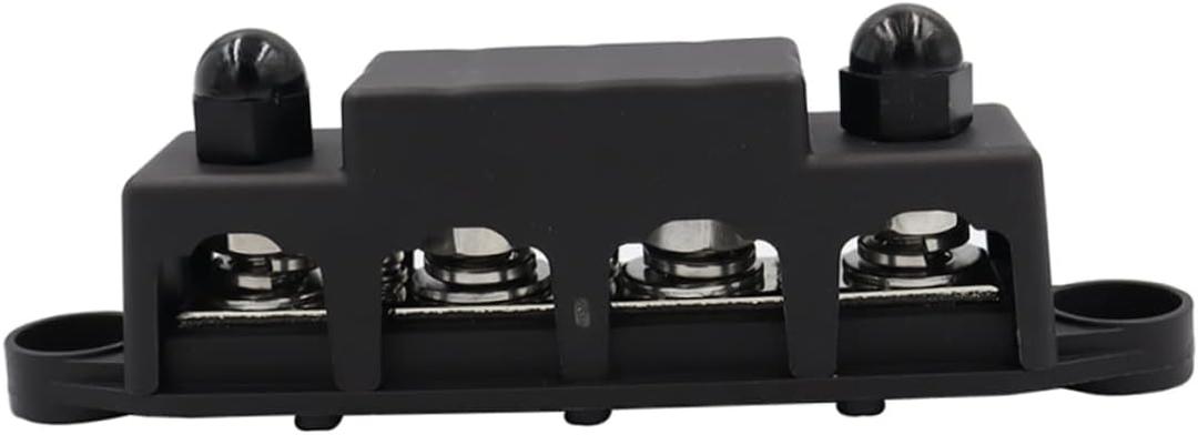 48v Dc Battery Bus Bar Distribution Block with Cover Terminal for Automotive Rv Applications Heavy Duty Power Distribution Black