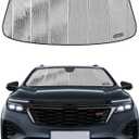 Pigenius Windshield Sun Shade for Chevy Equinox 2018-2024, Reversible Silver/Black