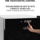 Koolatron Urban Series 20 Bottle Wine Cooler, Black Thermoelectric Wine Fridge, Freestanding Wine Refrigerator for Home Bar, Small Kitchen, Apartment, Condo, Cottage, RV