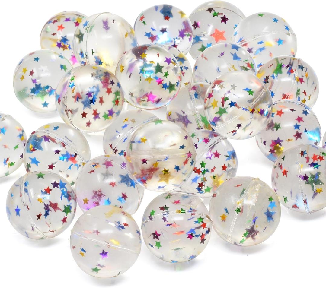 Kiddie Play 25 Bouncy Balls for Kids Party Favors | Bouncy Ball 27mm | Superball Small Rubber Balls for Kids