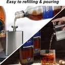 8 Oz Flask for Men, Leakproof Stainless Steel Flask with Funnel, Ideal for Camping and Gifting