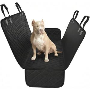 Active Pets Black Standard Dog Car Hammock Back Seat Cover, Waterproof Backseat Cover Protector for Truck Bench Rear of Sedans or SUVs, Essential Pet Supplies Vacuum or Wipe Clean, Machine Washable (Standard (53" x 56"))