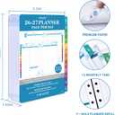 2026-2027 Planner Refills  July 2026 - June 2027, Daily Planner Refills 2026-2027, Two Pages Per Day Daily & Monthly Planner Inserts, 8.38" x 5.51", Ring-Bound with Tabs