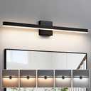 KAISITE Modern Bathroom Vanity Light - Black LED Bar Vanity Light Fixture Over Mirror, 32 Inch, Dimmable, 5CCT
