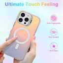 Cute Case for iPhone 16 Pro Case with Stand for Women Girls Men [Compatible with Magsafe] Aesthetic Glitter Sparkly Bling Magnetic Phone Cover with Camera Lens Kickstand, Iridescent White