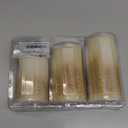 Immeiscent 3 Pack Wheat Flickering Candles, Fall Decor Flameless Candles, Farm House Realistic Pillar Candle with Remote&Timer for Havest Celebration, Fall Decor, Home, Party