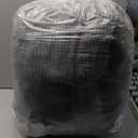 HIGOGOGO Round Stuffed Pouf Ottoman, Corduroy Poufs with Foam Chunk Filling, Furry and Fluffy Pouf Foot Stool Storage Ottoman, 20 X 15 Floor Poufs Foot Rest for Living Room, Dark Grey