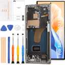 for Samsung Galaxy S23 Ultra 5G S918 6.78" OLED LCD +Phantom Black Frame (Not OEM 6.8) LCD Screen Display Replacement Touch Digitizer Assembly Kit S918B S918U S918W S918U1