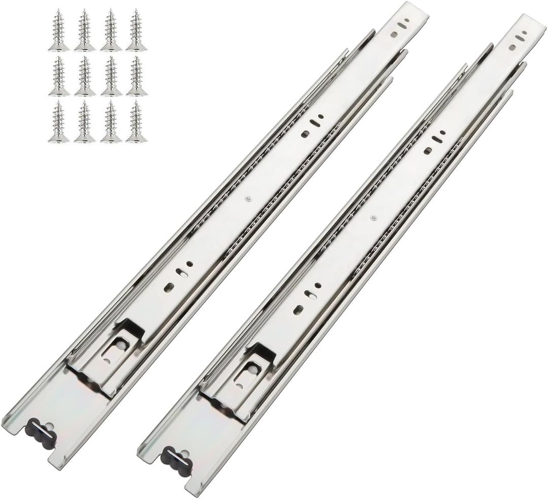 6 Pair of 18 Inch Hardware Full Extension Side Mount Ball Bearing Sliding Drawer Slides