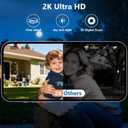 2K Security Camera Wireless Outdoor,Solar Powered WiFi Cameras for Home Security with Motion Detection,Color Night Vision(Spotlight),Instant Alert,2-Way Audio,Siren&SD/Cloud Storage,IP65,2.4GHz,2 Pack