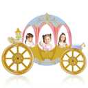 47" Carriage Cardboard Princess Castle Photo Booth Props Life Size Cardboard Cutout Standup Castle Photography Background for Princess Birthday Party Decoration (Pink Carriage)