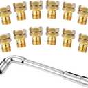GRLP4 LP Gas Conversion Kit - 12 PCS Brass Propane Orifices Fit for Frigidaire, Kenmore, Electrolux Range Cooktop Stove, Gas to Propane Conversion Kit, Replaces AP5608114, 318565427, 2319698