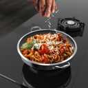 316L Stainless Steel 7QT Saute Pan Hexagon Nonstick Wok with Lid, Two Handle to Hold, PFOA Free, Dishwasher Oven Safe (12.5 inches,7QT)