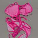 Tainehs Women's Sexy Halter Thong Bikini Tie Two Sides Bottom Triangle Bikini Swimsuits