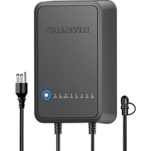 SUNVIE 100W Low Voltage Landscape Transformer Weatherproof Low Voltage Transformer with Photocell & Timer 120V AC to 12V DC Landscape Lighting Transformer for Outdoor Spotlights Path Lights Step Light