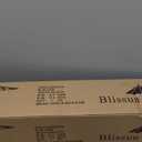 Blissun 9 ft Solar Umbrella 32 LED Lighted Patio Umbrella Table Market Umbrella with Tilt and Crank Outdoor Umbrella for Garden, Deck, Backyard, Pool and Beach (Black and White)