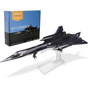 ArtorBricks SR-71 Reconnaissance Blackbird Airplane Military Building Set with Display Stand - 183Piece Model Kit for Adults, Collectors & Hobbyists