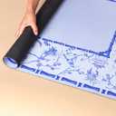 TIASUSAN Large Blue Mahjong Mat (31.5 x 31.5) with Black Carrying Bag, Anti-Slip, Noise-Reducing Table Cover for Mahjong, Poker, Board Games, Dominoes, and Card Games