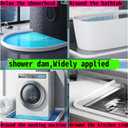 39in-Shower Threshold Water Dam,Shower Water Guard,Flexible Waterproof Splash,Self-Adhesive-Easy Install,for Use in Thresholds of Bathrooms and Kitchens Countertop Bedrooms(Transparent)