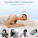 LuckyClover Cervical Neck Pillow for Sleeping, Contour Memory Foam Pillows for Sleeping, Adjustable Ergonomic Bed Pillow,Support for Side Back Stomach Sleepers(White)