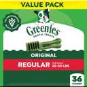 Greenies Veterinarian-Recommended Adult Natural Dental Dog Treats Regular Size, Dog Dental Chews, Original Flavor, 36 oz. Pack, 36 Count (EXP 07/22/27)