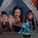 Lampeez Ice Hockey Player 3D Night Lights for Kids LED 16 Colors Remote Control Changing Touch Dimmable Table Desk Lamp Birthday Xmas Gifts Home Decor for Sports Hockey Fan